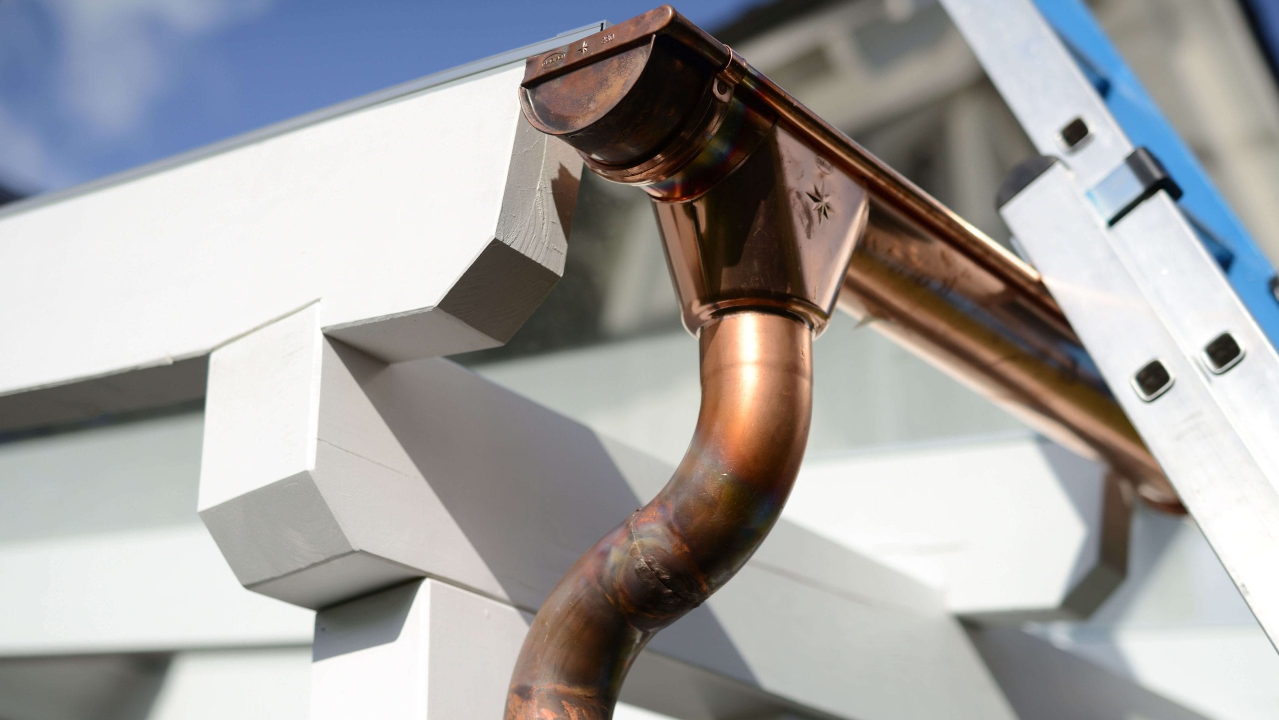High-end copper gutters with a seamless design for residential properties in Tulsa